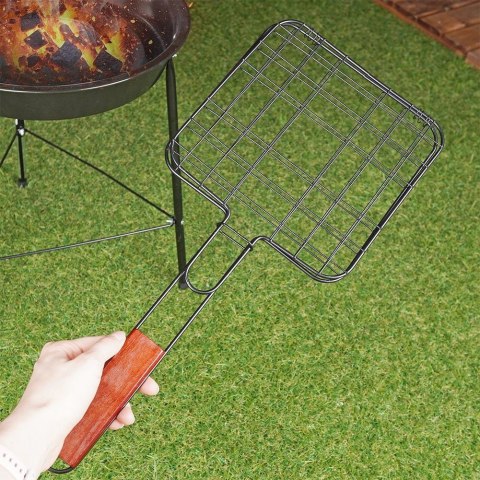 Ruszt do grillowania stalowy czarny nieprzywierający 20x47cm BBQ COLLECTION 489182