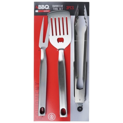 Zestaw przyborów do grilla stalowy 3 ele. BBQ 489175