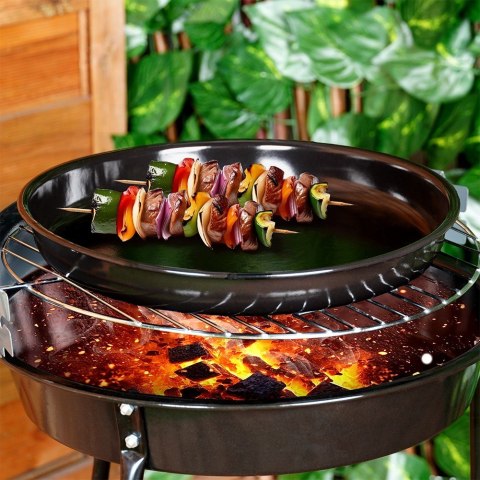 Blacha do grillowania stalowa okrągła czarna 26.5cm BBQ 489311