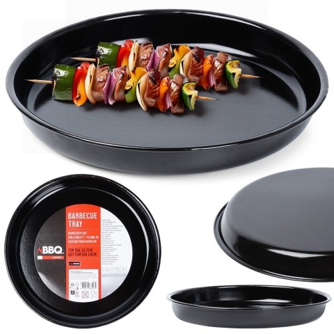 Blacha do grillowania stalowa okrągła czarna 26.5cm BBQ 489311