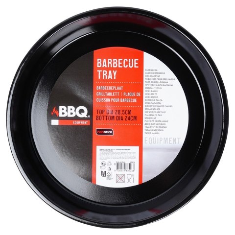 Blacha do grillowania stalowa okrągła czarna 28.5cm BBQ 489312