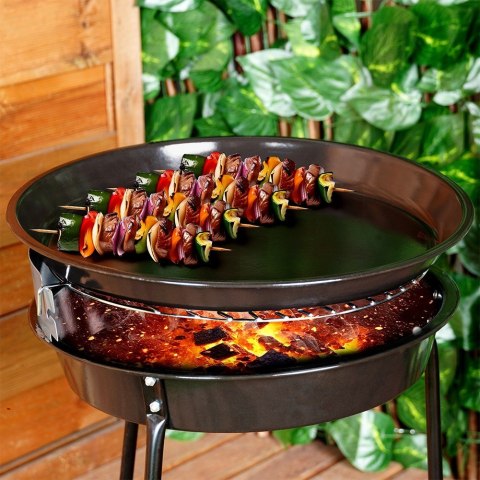 Blacha do grillowania stalowa okrągła czarna 35cm BBQ 489313