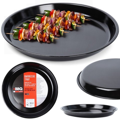 Blacha do grillowania stalowa okrągła czarna 35cm BBQ 489313