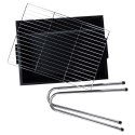 Grill węglowy kompaktowy przenośny 48x33x46cm BBQ 489305