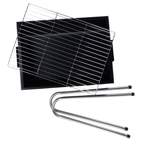 Grill węglowy kompaktowy przenośny 48x33x46cm BBQ 489305