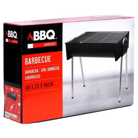 Grill węglowy kompaktowy przenośny 48x33x46cm BBQ 489305