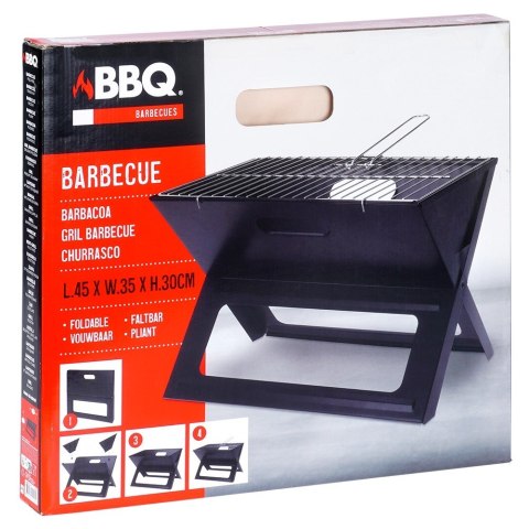 Grill węglowy składany walizka 46x30x30cm BBQ 489303