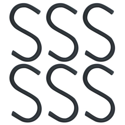 Haczyki na reling kuchenny czarne RADKA 7.5cm 6 sztuk ORION 834724