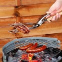 Łopatka do grilla i szczypce 2w1 stalowa 40cm BBQ 489330