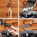 Łopatka do grilla i szczypce 2w1 stalowa 40cm BBQ 489330