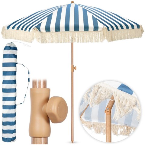 Parasol plażowy ogrodowy regulowany 198cm AMBIANCE 489345