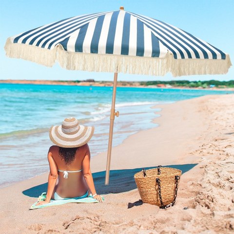 Parasol plażowy ogrodowy regulowany 198cm AMBIANCE 489345