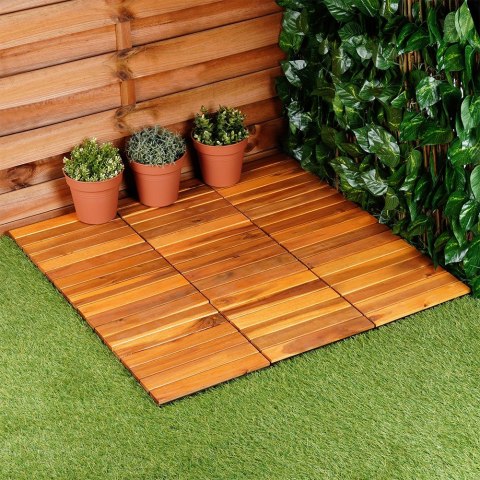 Płytki tarasowe drewniane 30x30cm 9 szt. PROGARDEN 339505