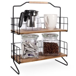 Półka kuchenna metalowa drewniana organizer 32.5x15x42cm VILDE 569330