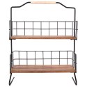 Półka kuchenna metalowa drewniana organizer 32.5x15x42cm VILDE 569330