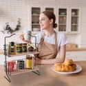 Półka kuchenna metalowa drewniana organizer 32.5x15x42cm VILDE 569330