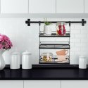 Półka kuchenna zawieszana na reling metalowa czarna RADKA 30.5x10.5x46cm ORION 151923