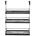 Półka kuchenna zawieszana na reling metalowa czarna RADKA 30.5x10.5x46cm ORION 151923