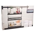 Półka kuchenna zawieszana na reling metalowa czarna RADKA 30.5x10.5x46cm ORION 151923