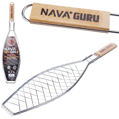 Ruszt do grillowania ryby metalowy BBQ GURU 60x14cm NAVA 10-238-018