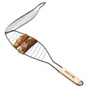 Ruszt do grillowania ryby stalowy czarny nieprzywierający 60x14.5cm VAGGAN 489310