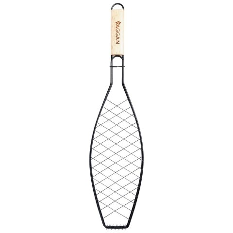 Ruszt do grillowania ryby stalowy czarny nieprzywierający 60x14.5cm VAGGAN 489310