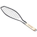 Ruszt do grillowania ryby stalowy czarny nieprzywierający 60x14.5cm VAGGAN 489310
