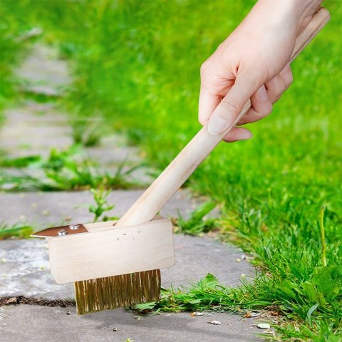 Szczotka do chwastów. kostki brukowej ze skrobakiem 35cm PROGARDEN 339489