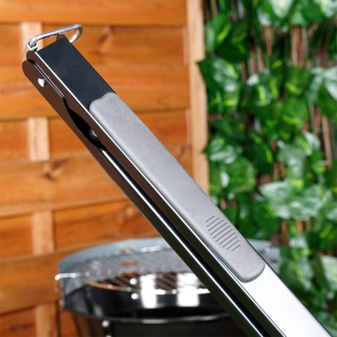 Szczypce grillowe stalowe czarne 51cm VAGGAN 489307