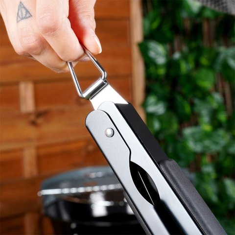 Szczypce grillowe stalowe czarne 51cm VAGGAN 489307