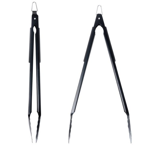 Szczypce grillowe stalowe czarne 51cm VAGGAN 489307