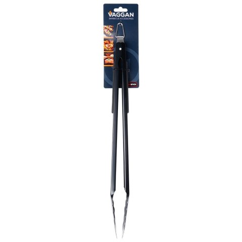 Szczypce grillowe stalowe czarne 51cm VAGGAN 489307