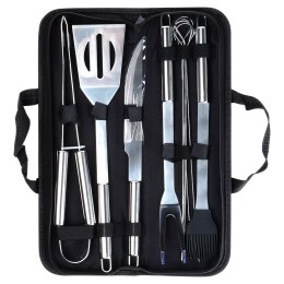 Zestaw przyborów do grilla stalowy z etui 10 ele. VILDE 489298