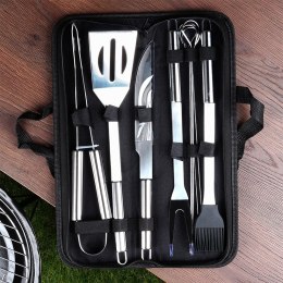 Zestaw przyborów do grilla stalowy z etui 10 ele. VILDE 489298