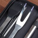 Zestaw przyborów do grilla stalowy z etui 10 ele. VILDE 489298