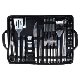 Zestaw przyborów do grilla stalowy z etui 33 ele. VILDE 489297