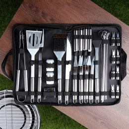 Zestaw przyborów do grilla stalowy z etui 33 ele. VILDE 489297