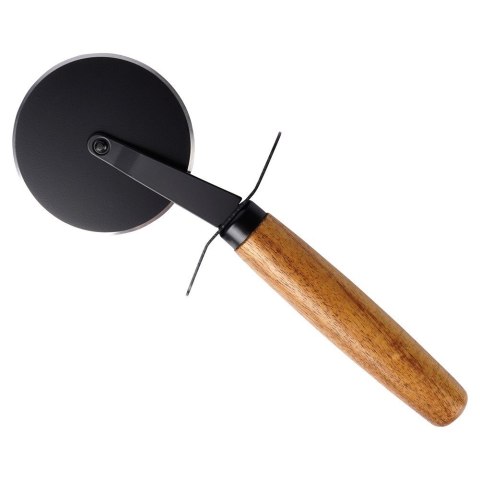 Deska do krojenia serwowania pizzy z nożem okrągła 30cm 2-ele drewniana EXCELLENT HOUSEWARE 279909