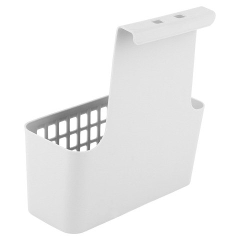 Koszyk na drzwi do kuchni łazienki szafki na gąbki kuchenne plastikowy biały 23.5x10x24cm EXCELLENT HOUSEWARE 810105-B