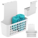 Koszyk na drzwi do kuchni łazienki szafki na gąbki kuchenne plastikowy biały 23.5x10x24cm EXCELLENT HOUSEWARE 810105-B