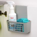 Koszyk na drzwi do kuchni łazienki szafki na gąbki kuchenne plastikowy szary 23.5x10x24cm EXCELLENT HOUSEWARE 810105-S