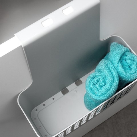 Koszyk na drzwi do kuchni łazienki szafki na gąbki kuchenne plastikowy szary 23.5x10x24cm EXCELLENT HOUSEWARE 810105-S