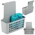 Koszyk na drzwi do kuchni łazienki szafki na gąbki kuchenne plastikowy szary 23.5x10x24cm EXCELLENT HOUSEWARE 810105-S