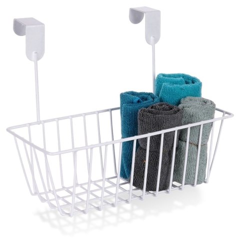 Koszyk na drzwi do kuchni łazienki szafki na gąbki metalowy biały 28cm STORAGE SOLUTIONS 810111-B