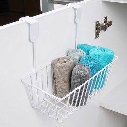 Koszyk na drzwi do kuchni łazienki szafki na gąbki metalowy biały 28cm STORAGE SOLUTIONS 810111-B