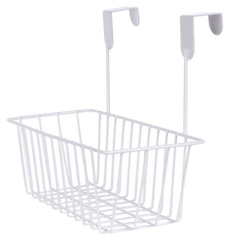 Koszyk na drzwi do kuchni łazienki szafki na gąbki metalowy biały 28cm STORAGE SOLUTIONS 810111-B