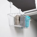 Koszyk na drzwi do kuchni łazienki szafki na gąbki metalowy biały 28cm STORAGE SOLUTIONS 810111-B