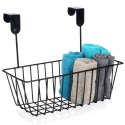 Koszyk na drzwi do kuchni łazienki szafki na gąbki metalowy czarny 28cm STORAGE SOLUTIONS 810111-C