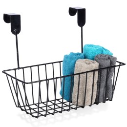 Koszyk na drzwi do kuchni łazienki szafki na gąbki metalowy czarny 28cm STORAGE SOLUTIONS 810111-C