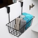 Koszyk na drzwi do kuchni łazienki szafki na gąbki metalowy czarny 28cm STORAGE SOLUTIONS 810111-C